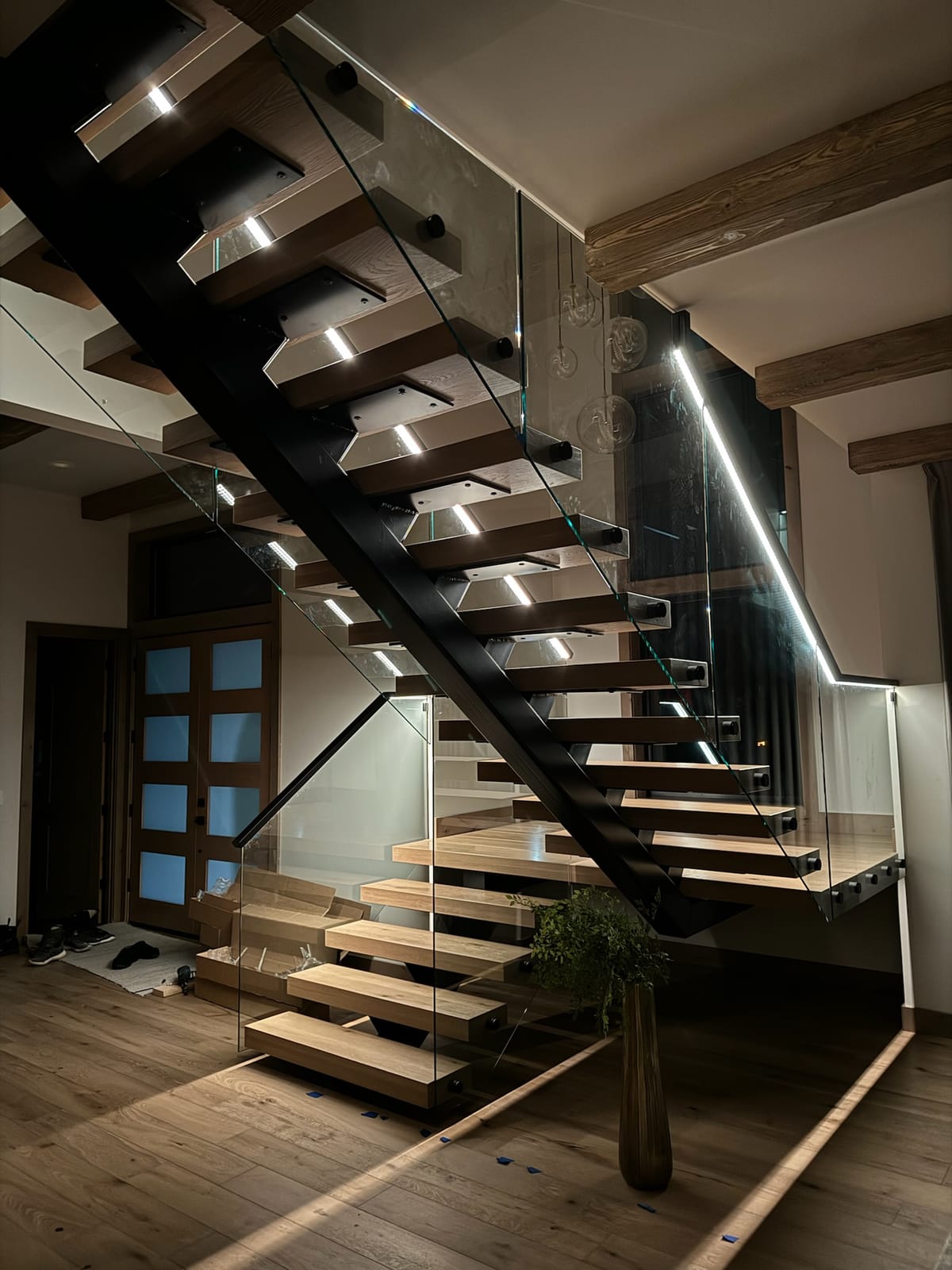 Floating staircase built by NW Iron Works